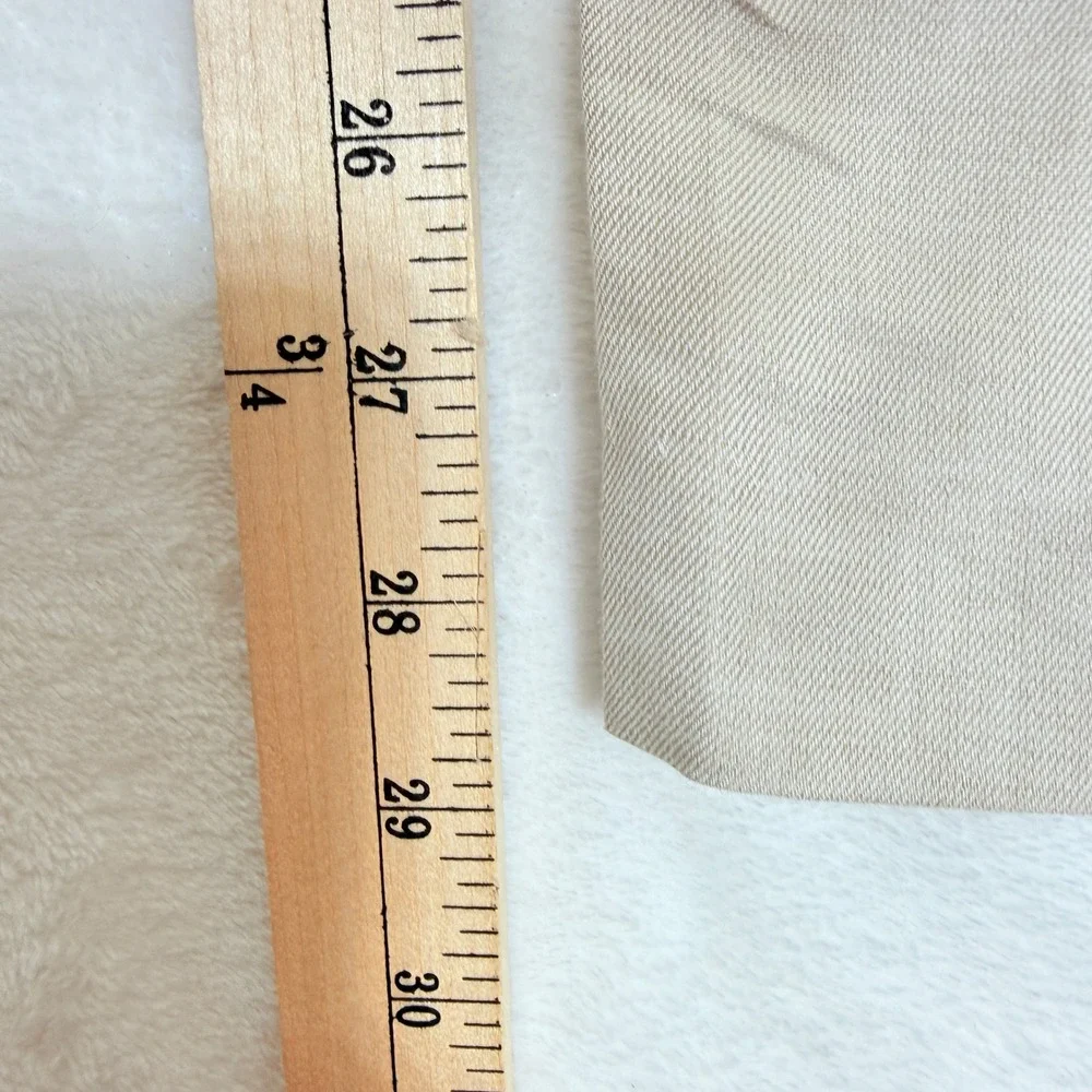 Perry Ellis Natural Linen Blend Slim Fit Dress Pants Beige 38x30 NWT Dead Stock
